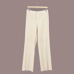 Dana Buchman 'Olivia' White Wool Blend Professional Trousers S4 ✨Flawless!